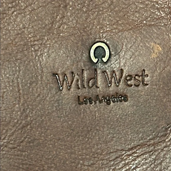 Wild West Los Angeles distressed Brown Leather Crossbody Bag purse - Picture 3 of 10